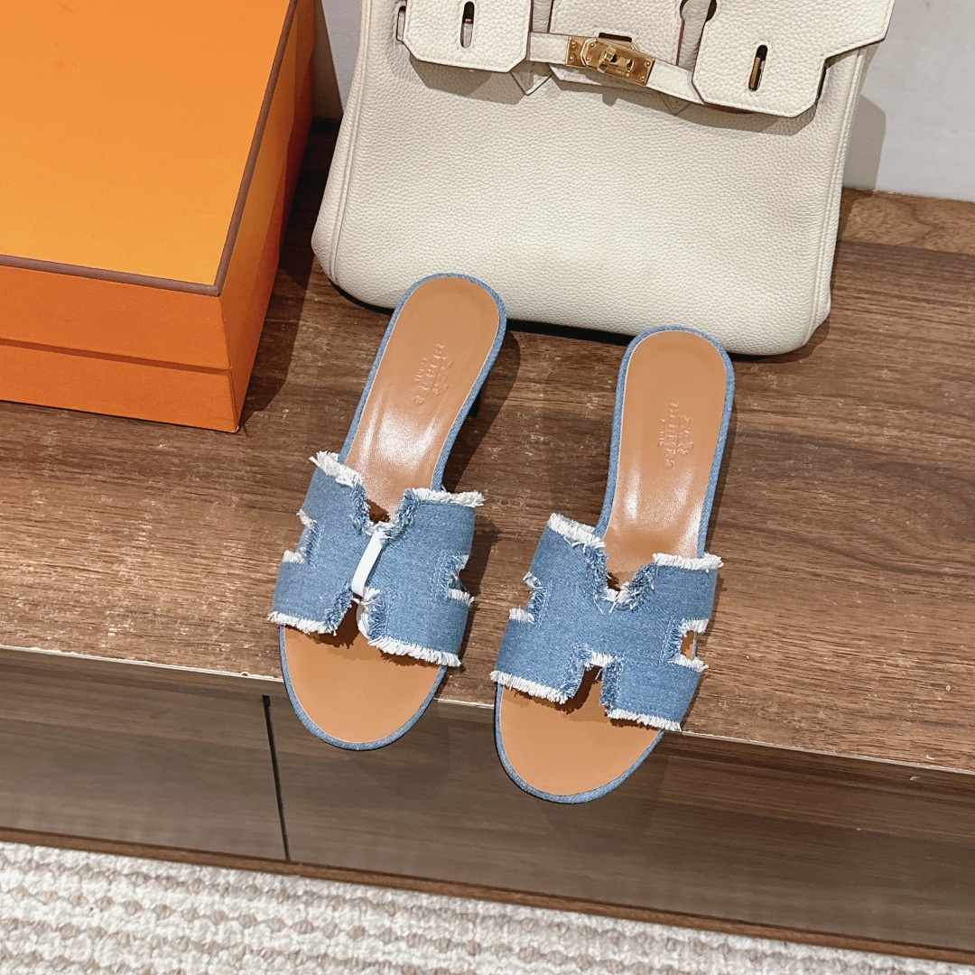 Hermes H Slippers Oasis Sandals Collection Heel height 5cm
