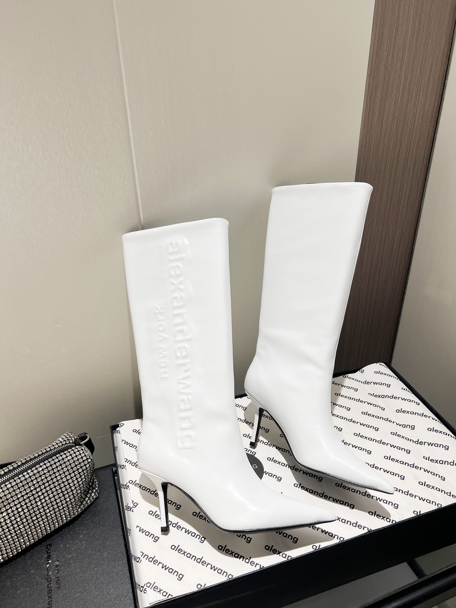 Alexandra. Wang 2023S Autumn/Winter New York Fashion Week Letter Heeled Boots