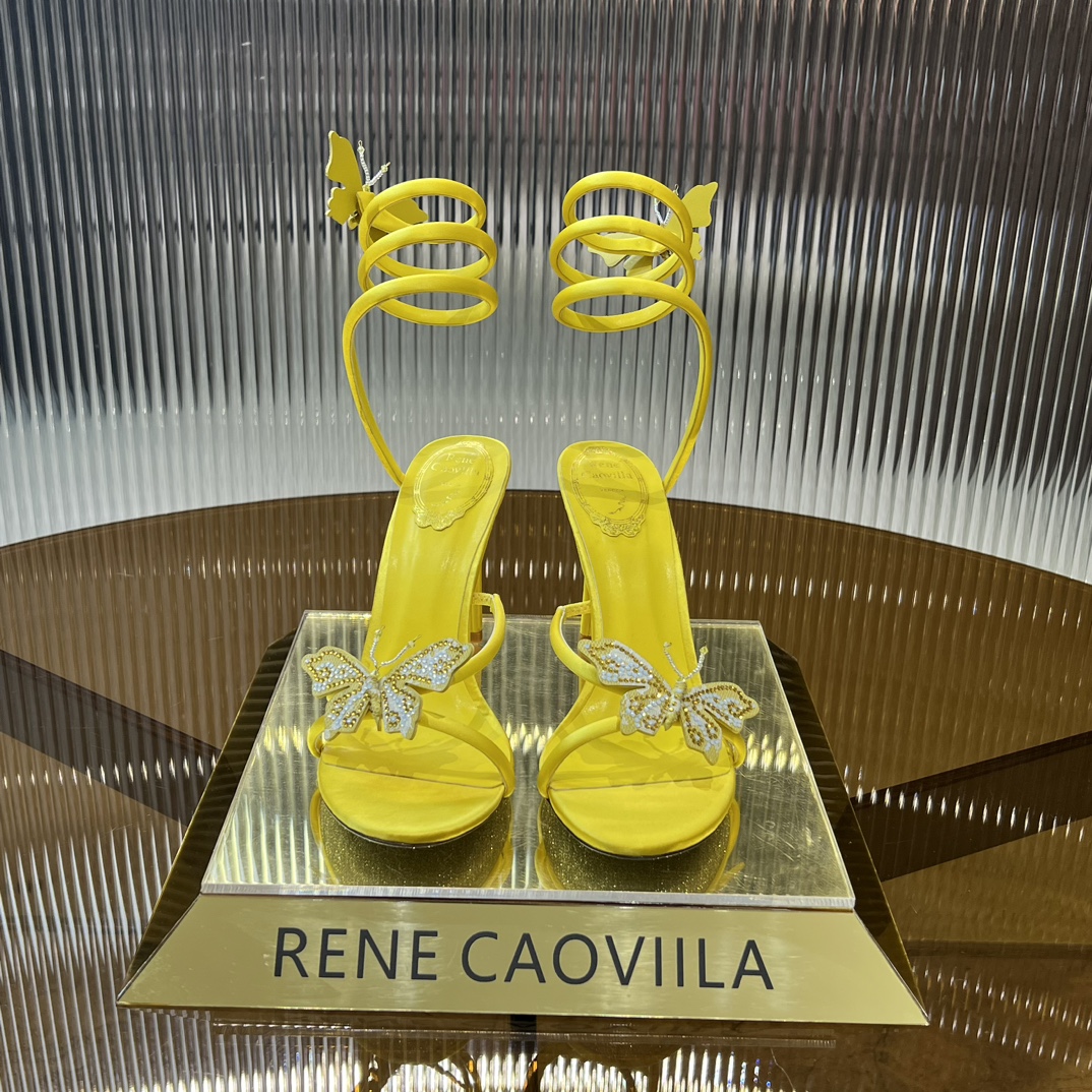 Rᴇɴᴇ Cᴀᴏᴠɪʟʟᴀ | 2024s 𝐒 𝐒 Heavy duty RC Snake Burst Collection Silk Wrap Ankle Loop Thin Heeled Sandals