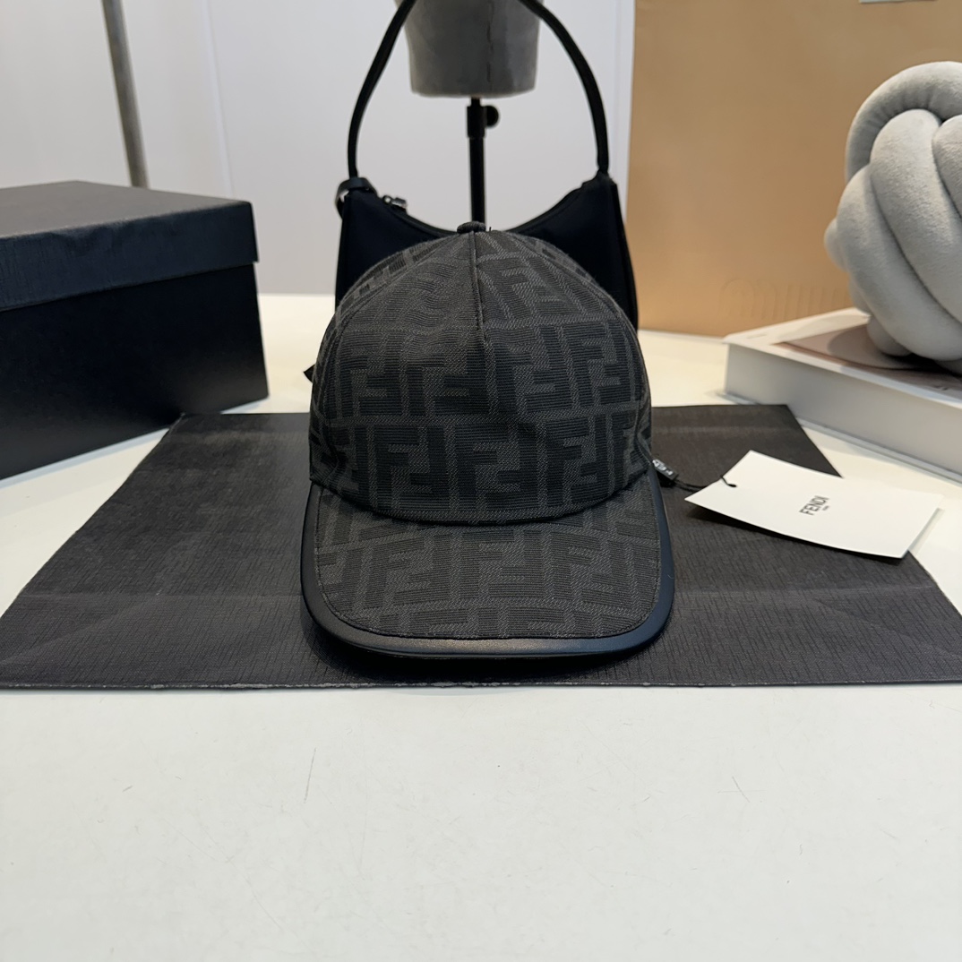 F dark grey FF jacquard semi-soft visor baseball cap