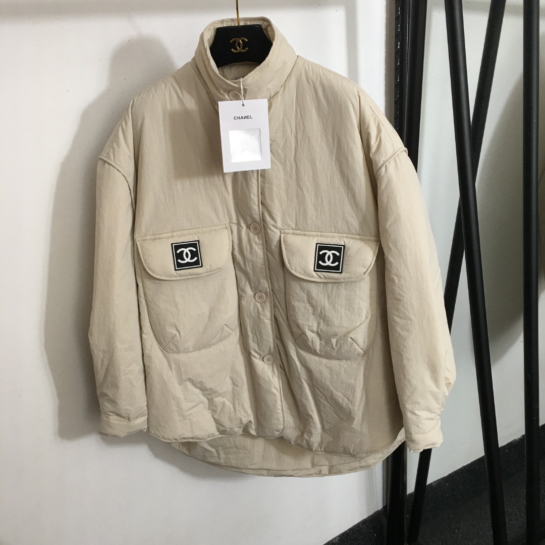 C design new logo offset double pocket cotton jacket