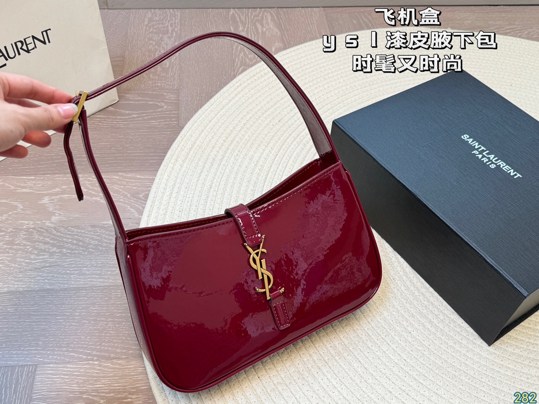 Y  leather underarm bag