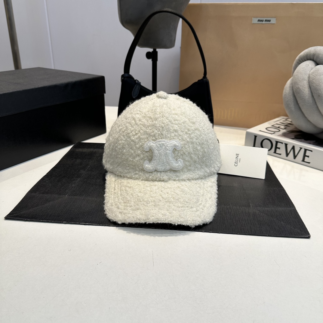 C Triomphe new wool baseball cap, classic style, unisex