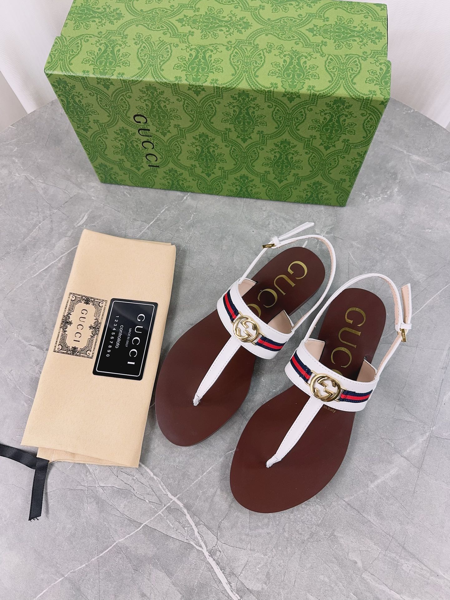 2024 new GUCC&I high version flat electric embroidered slippers electric embroidered slippers for women sandals