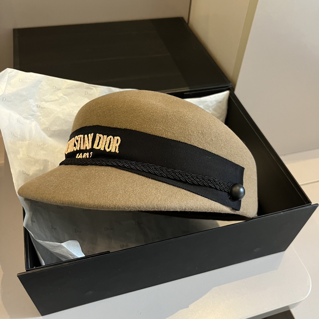 D new wool peaked military cap, 100% wool fabric
