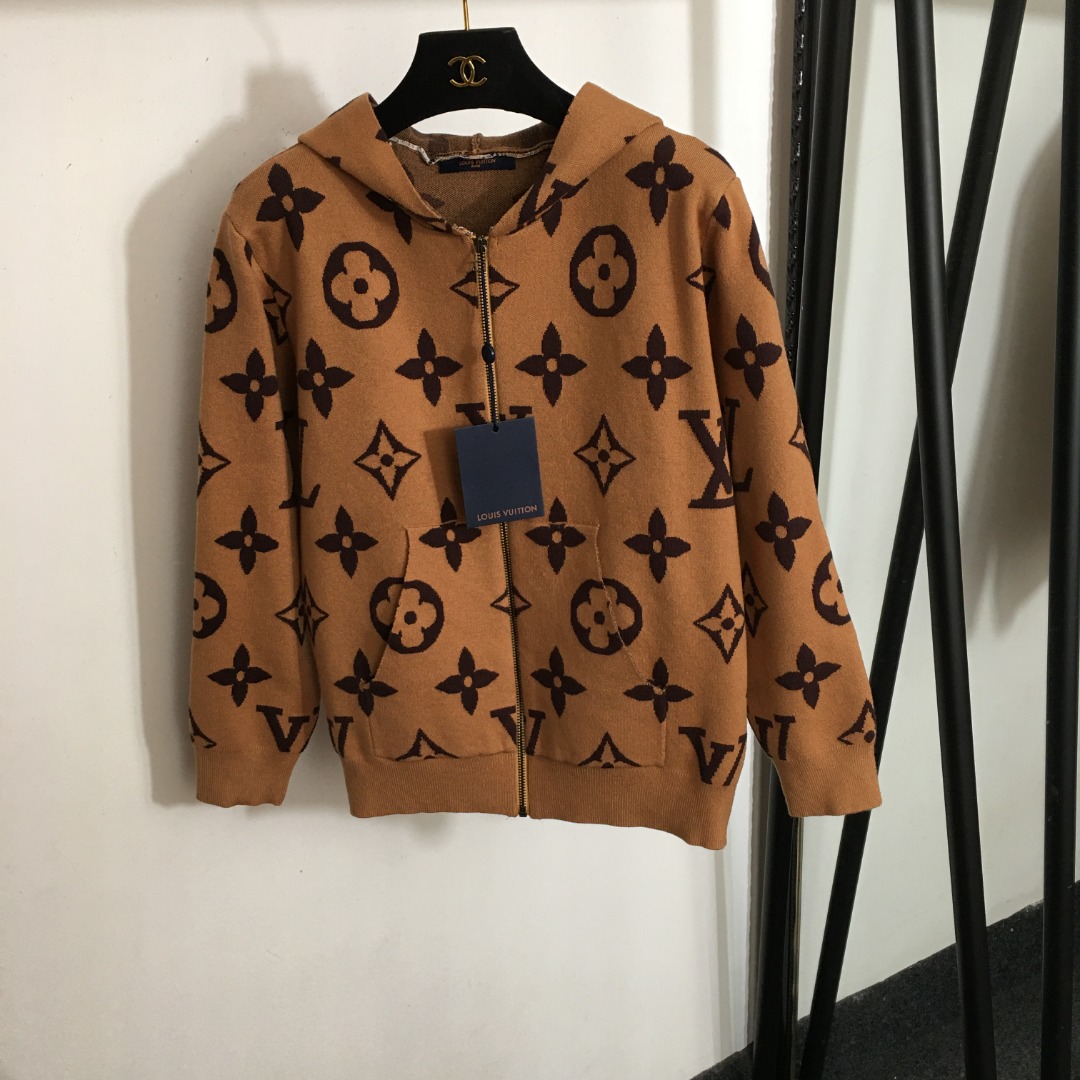 LV new monogram logo knitted jacket