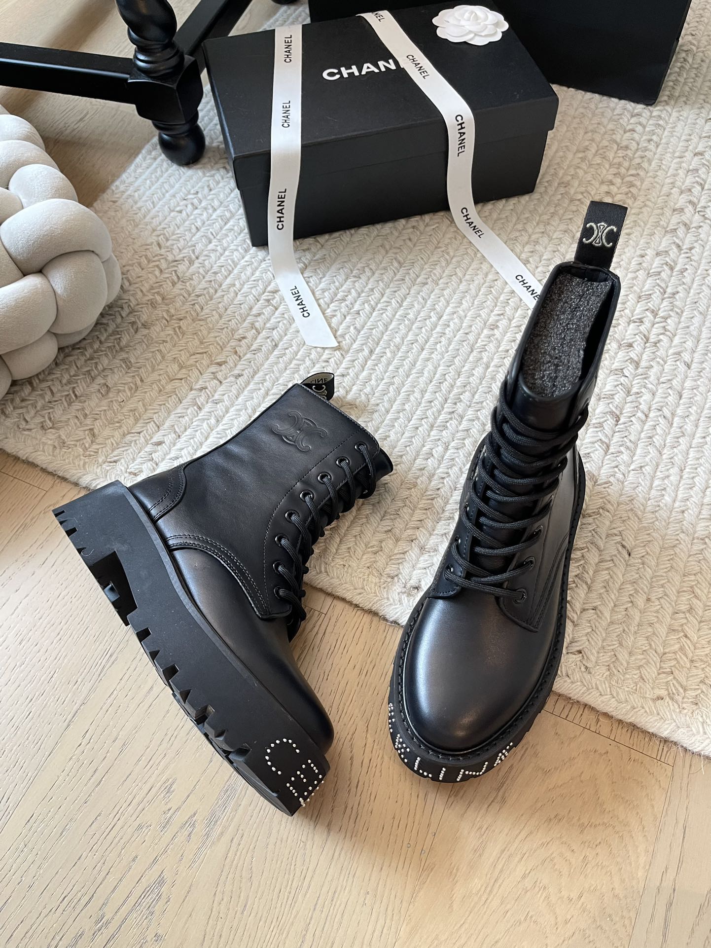 Celine autumn and winter classic calfskin ankle boots