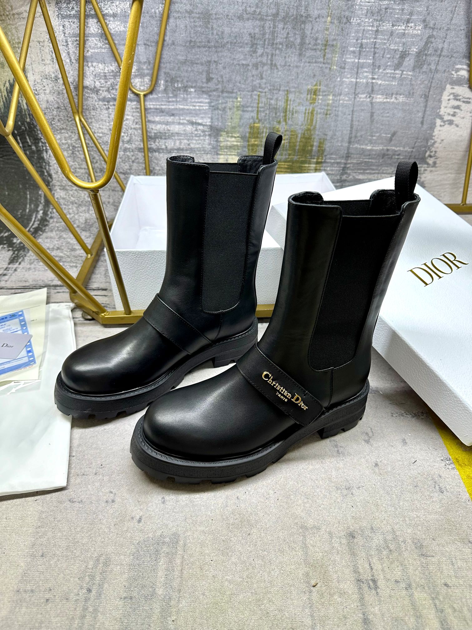 dior D-Quest motorcycle boots