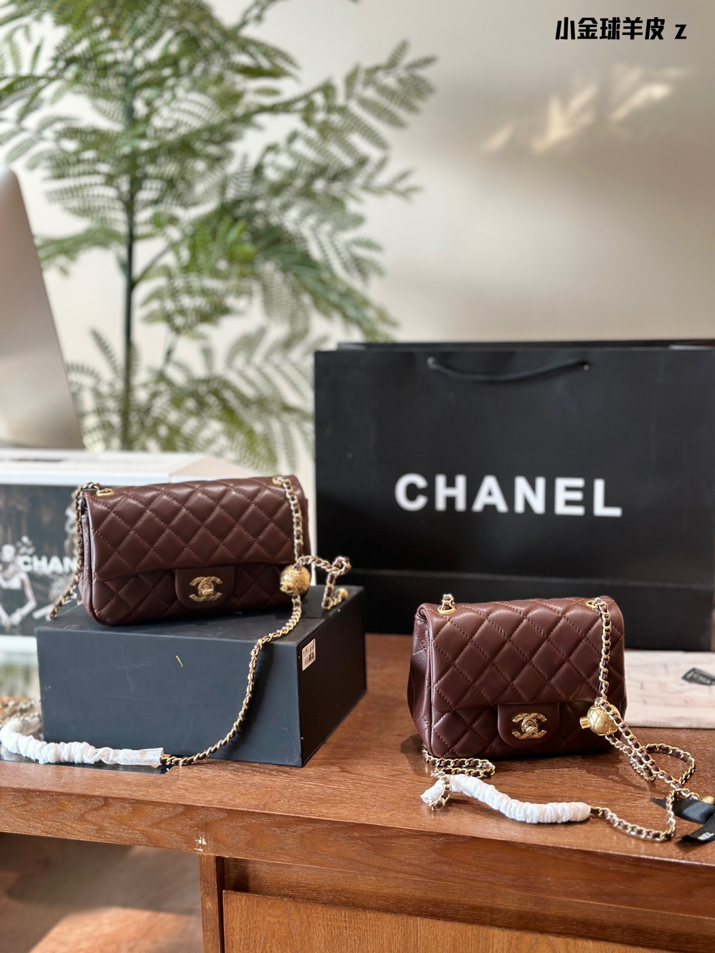[Copy]L  design The most beautiful golden ball square fat bag