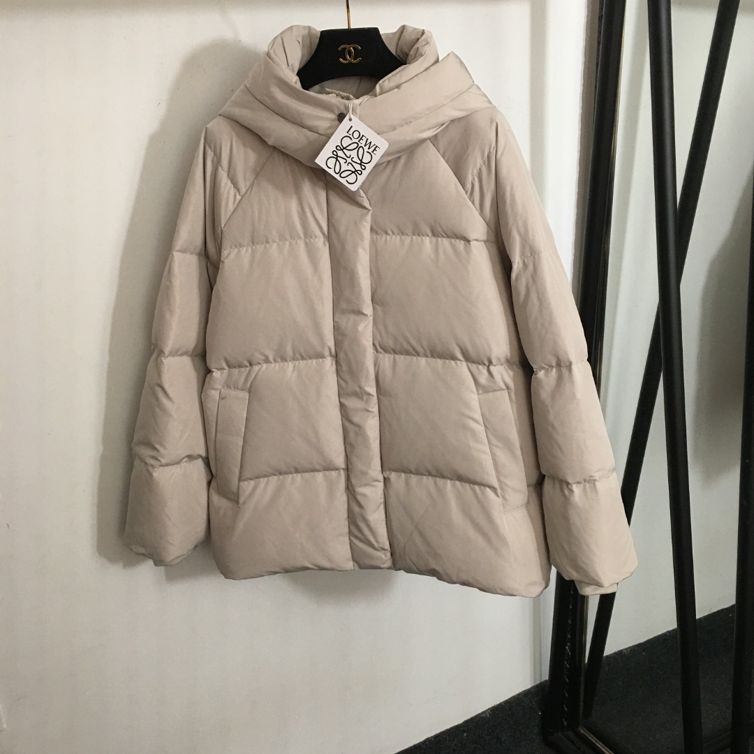 L new style 0% white duck down filling simple and versatile down jacket