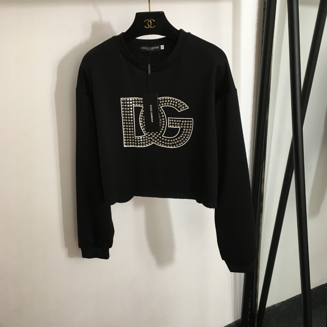 DG new hot diamond letter pullover long-sleeved sweatshirt