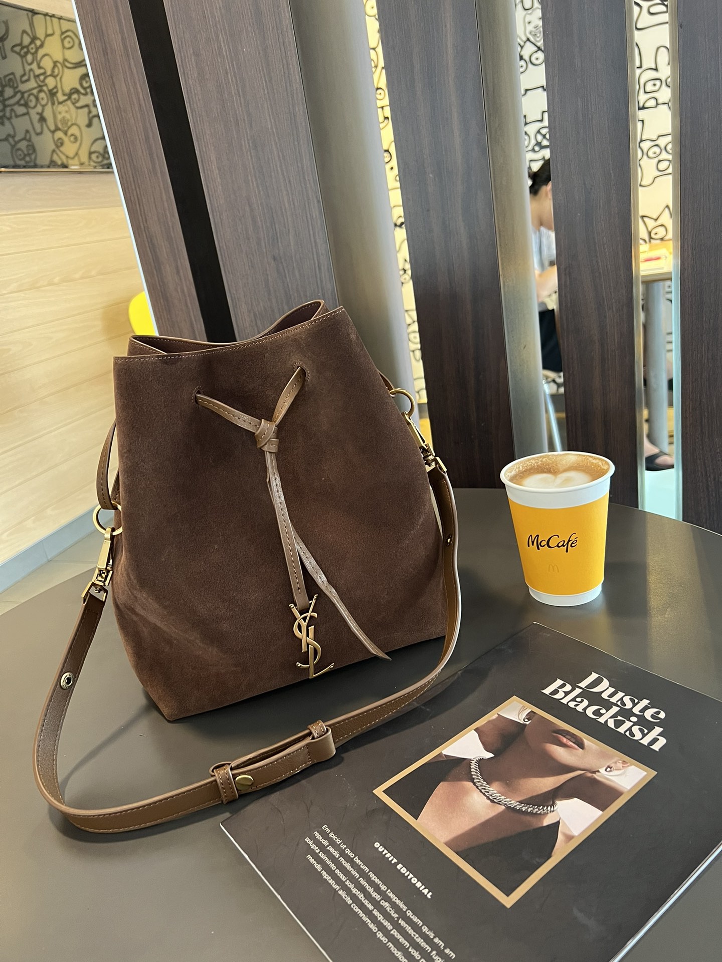 Y design lazy casual bucket bag