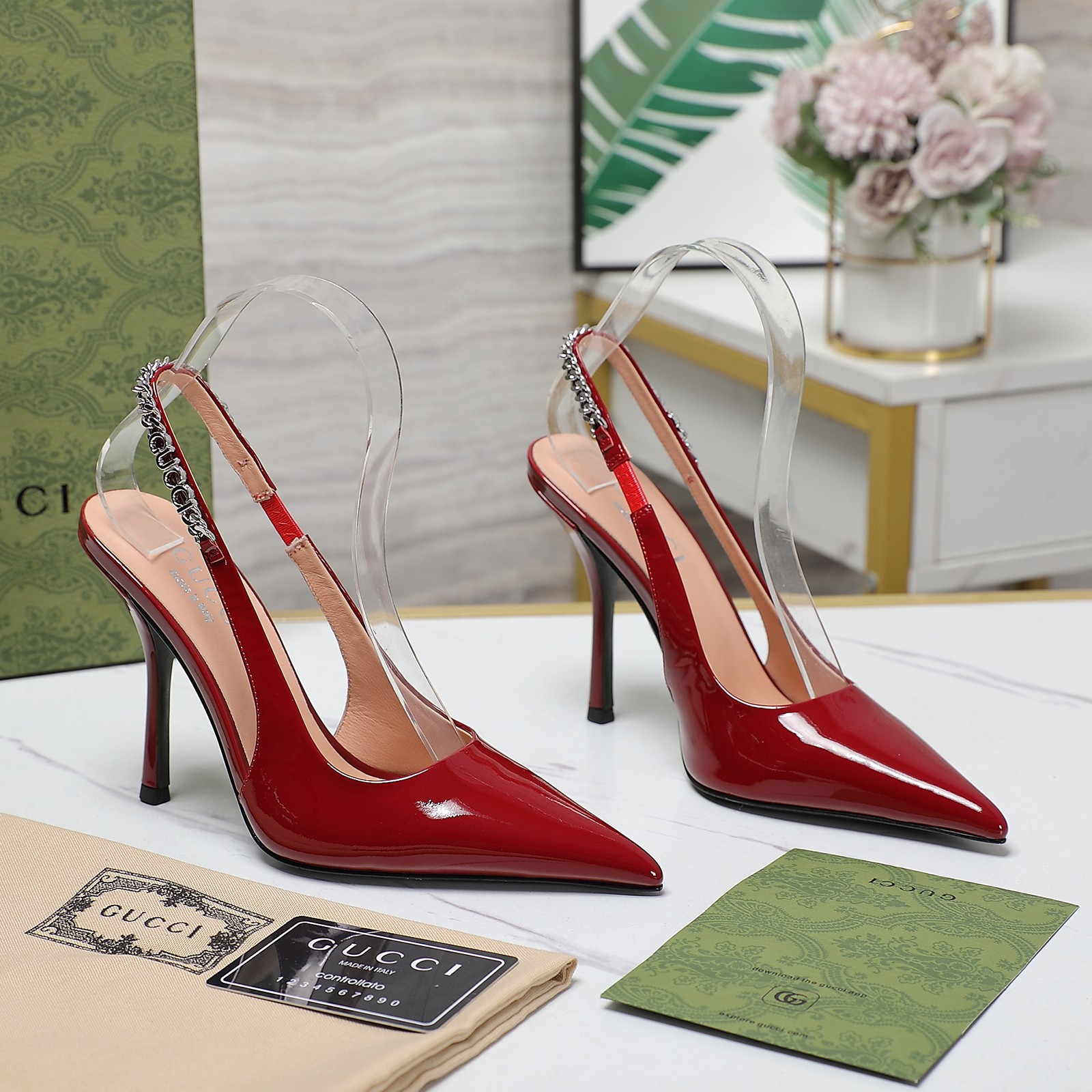 Gucci 24S Spring and Summer New Double G High Heel Sandals