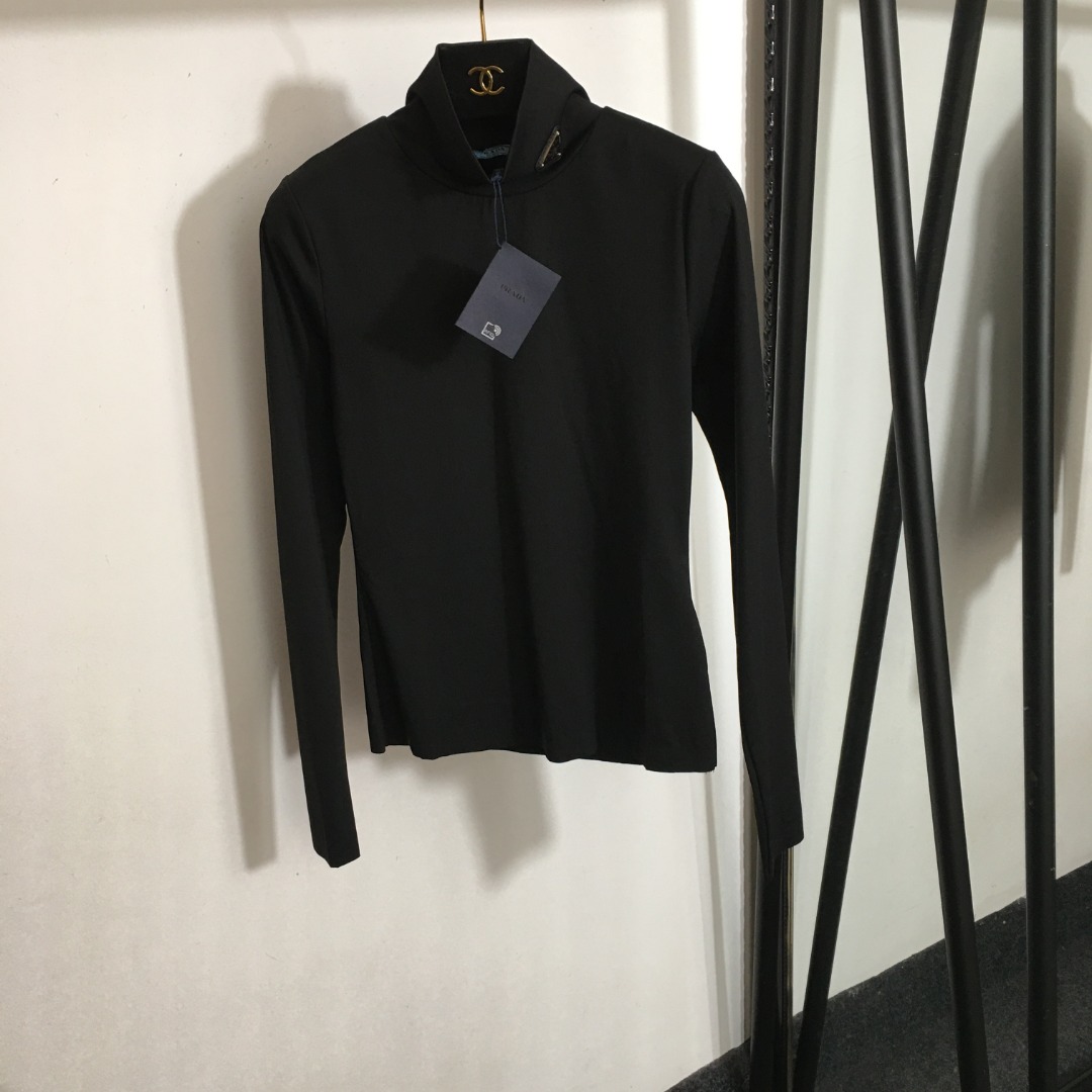 Pr design new logo triangle logo high collar bottoming shirt