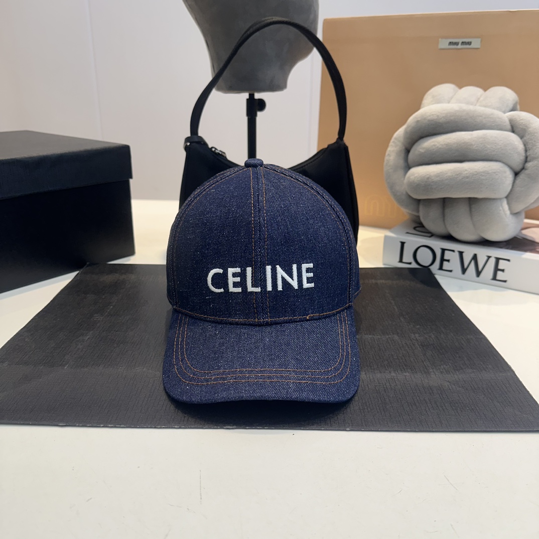 C black and dark blue baseball cap