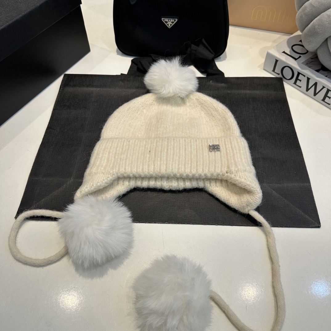 D new earmuffs, wool hat
