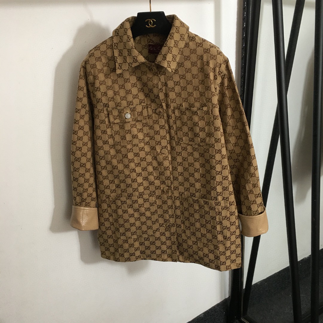 G new monogram GG jacquard multi-pocket lapel jacket