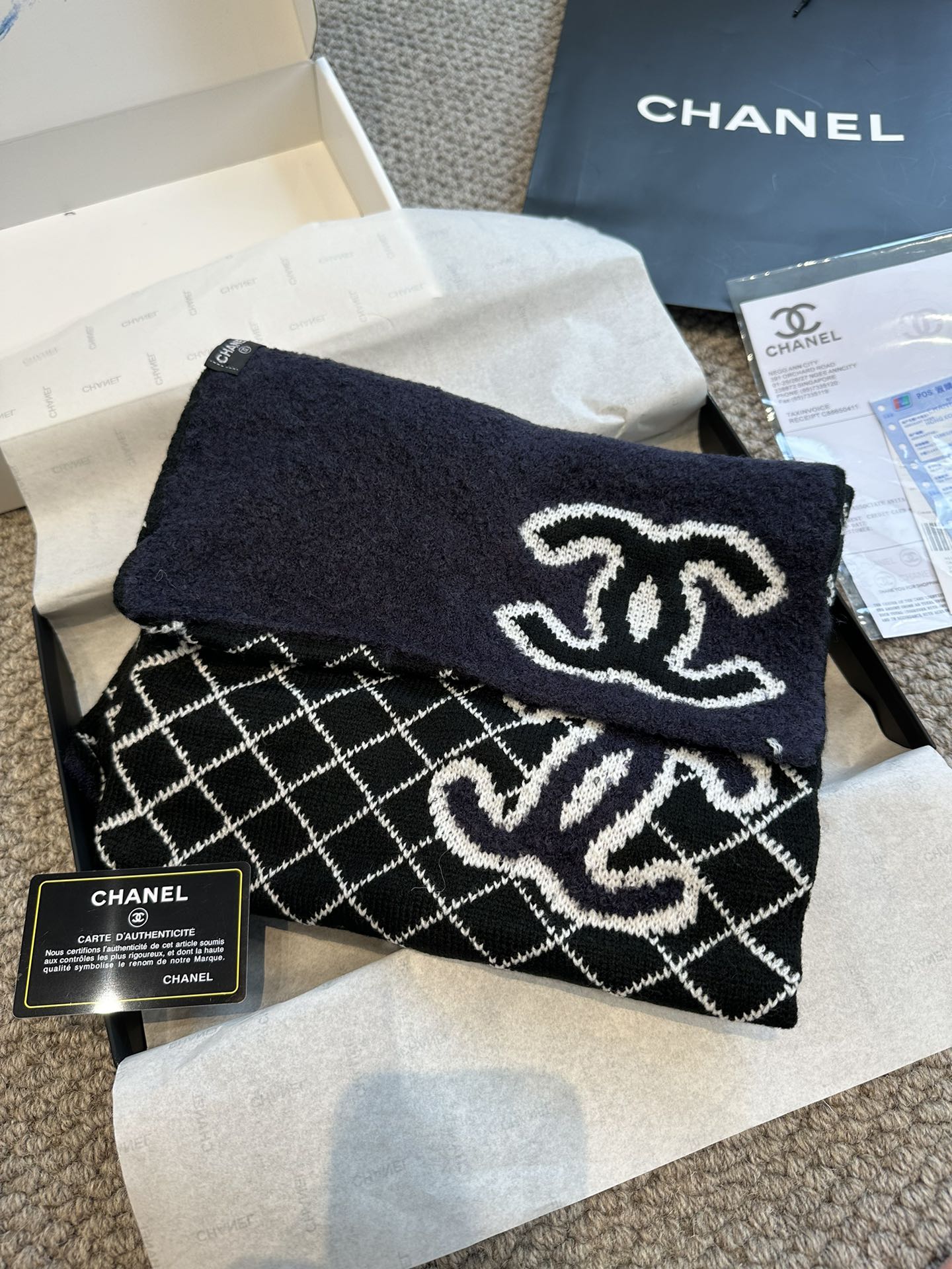 C pure cashmere fashion embroidery knitted wool scarf