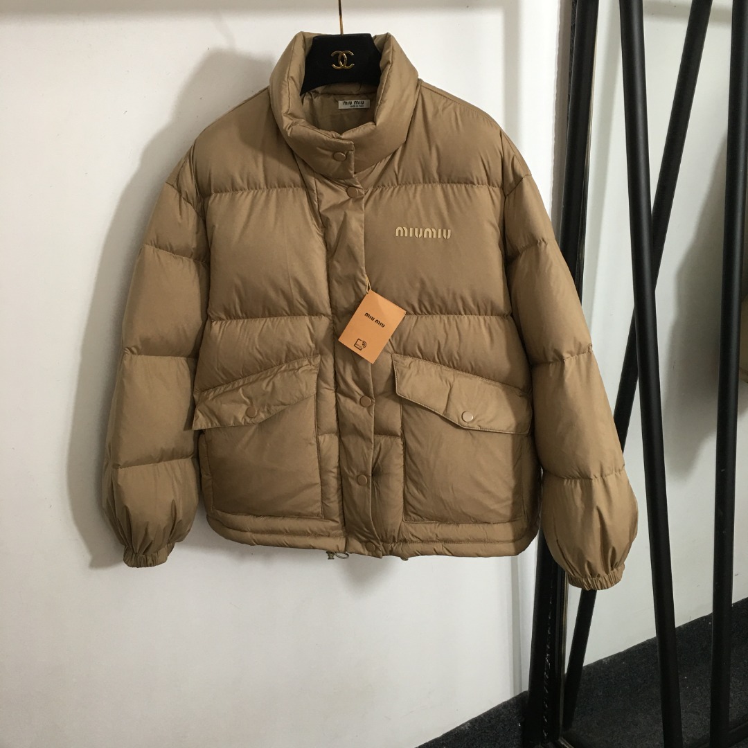 M new simple logo long-sleeved down jacket
