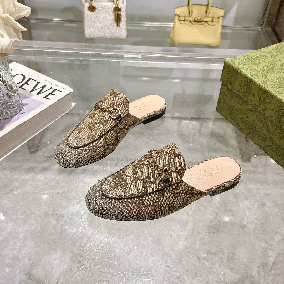gucci hot diamond loafers slippers