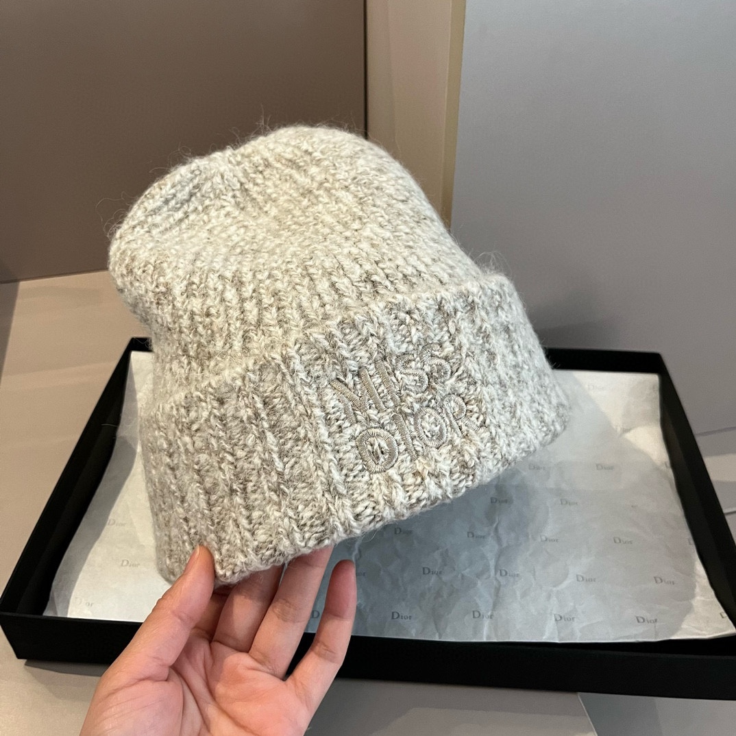 D Miss knitted beanie, wool hat
