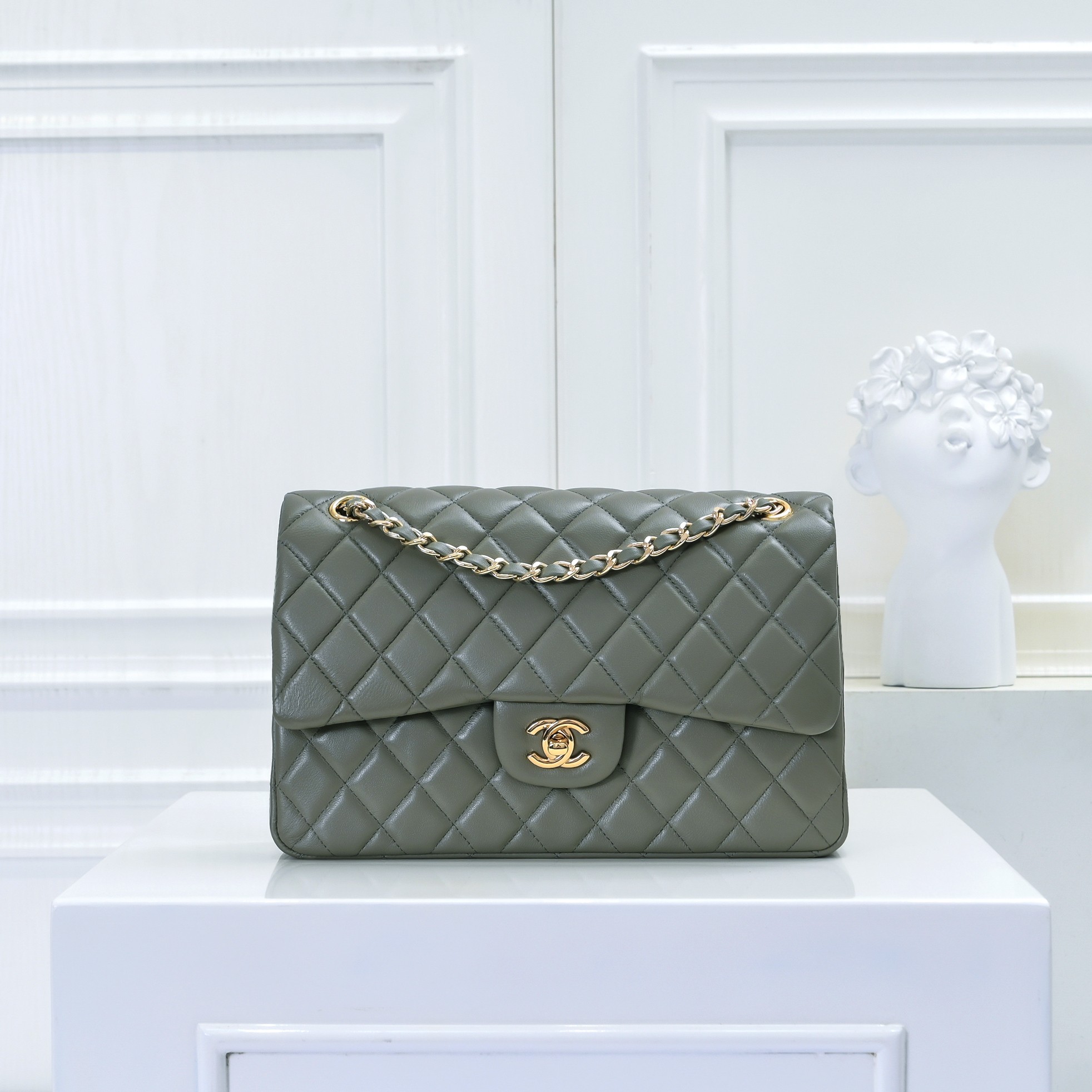 C design classic sheepskin crossbody bag
