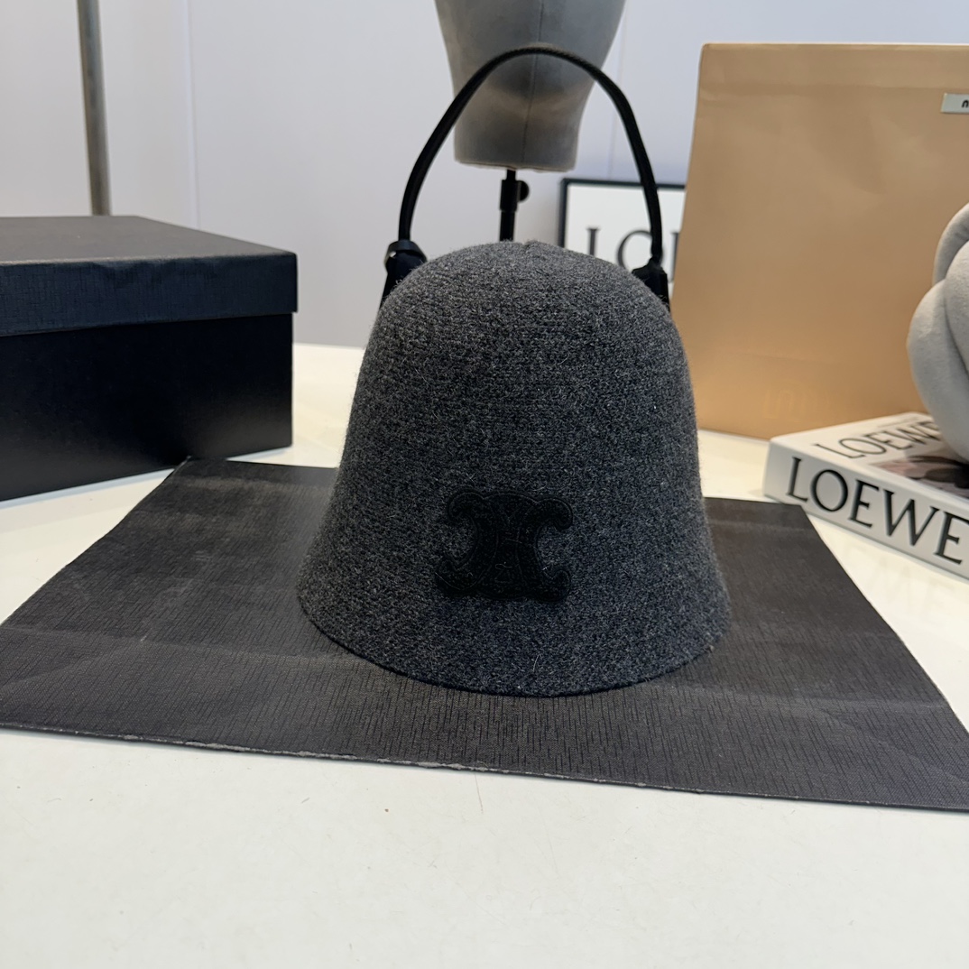 C wool bucket hat, knitted hat, head circumference 57cm