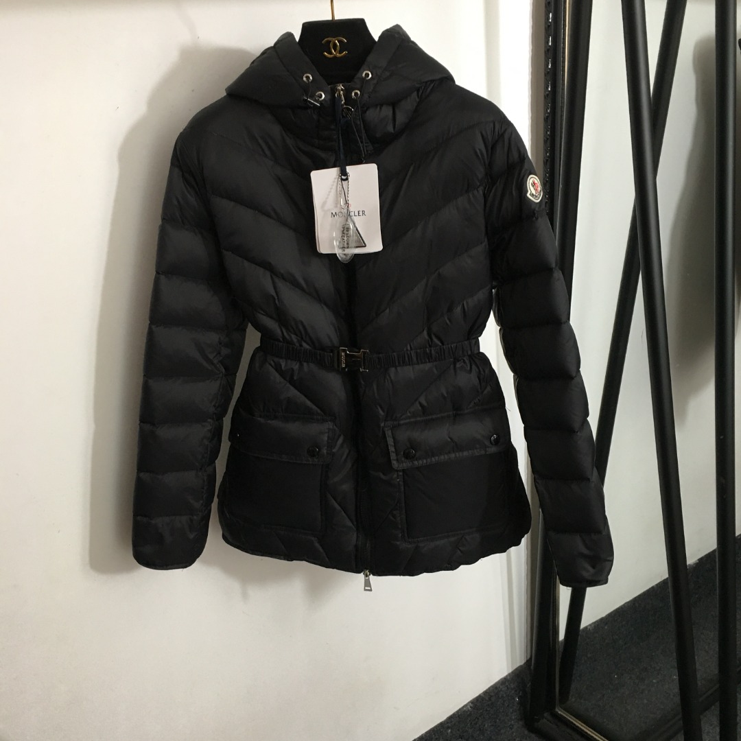 M new side logo badge double zipper down jacket