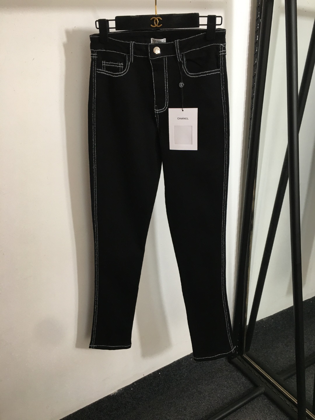 C new line logo slim fit skinny jeans