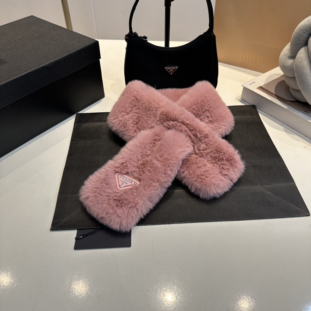 P fur scarf, warm fur scarf for autumn and winter