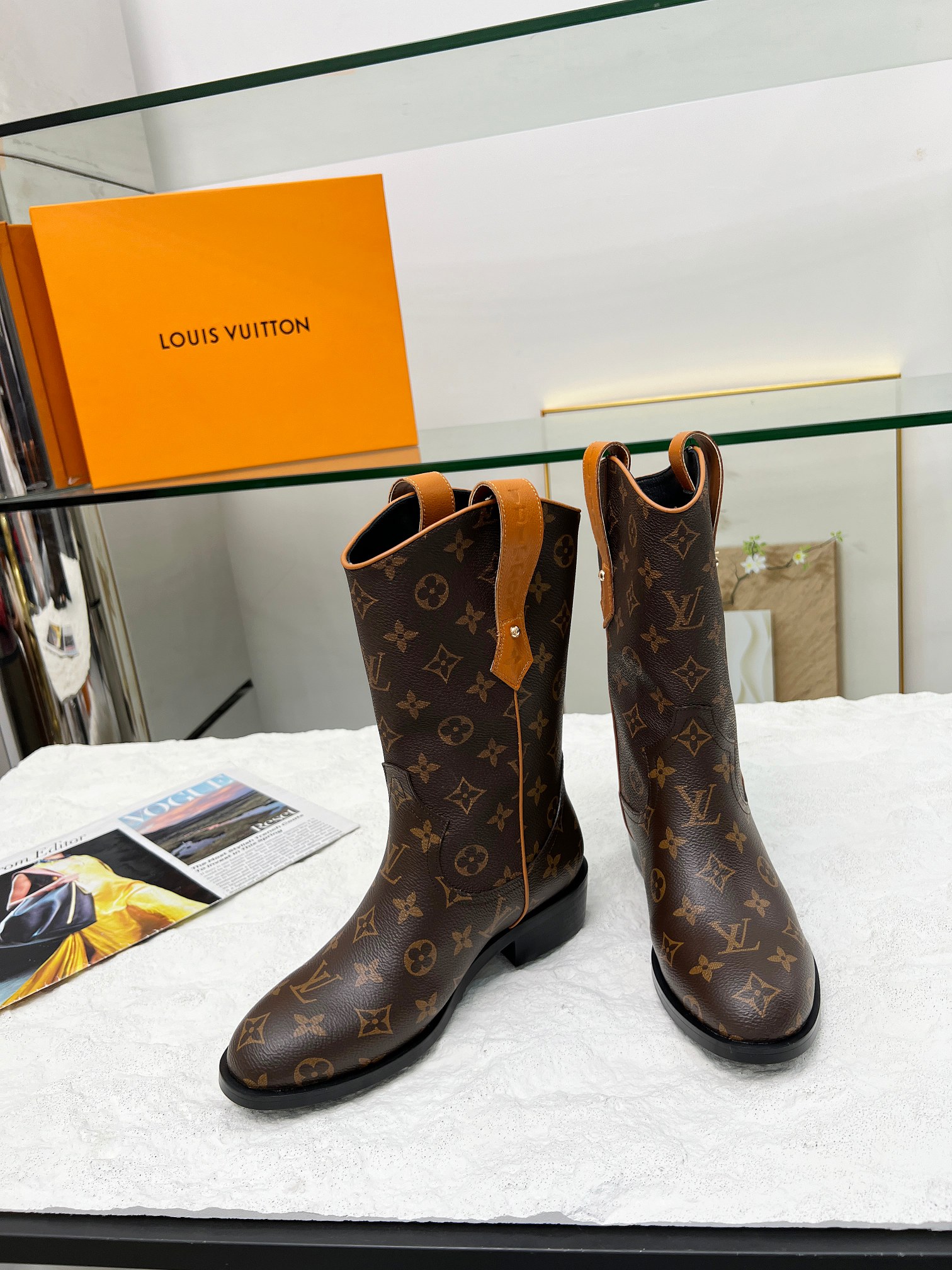 LV Rider high quality leather boots