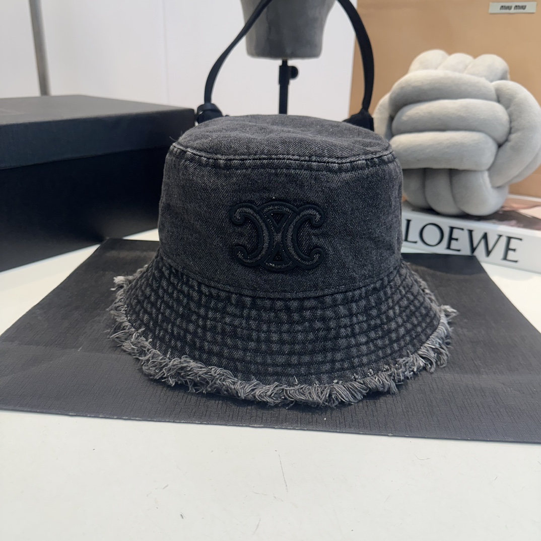C denim bucket hat, head circumference 57cm