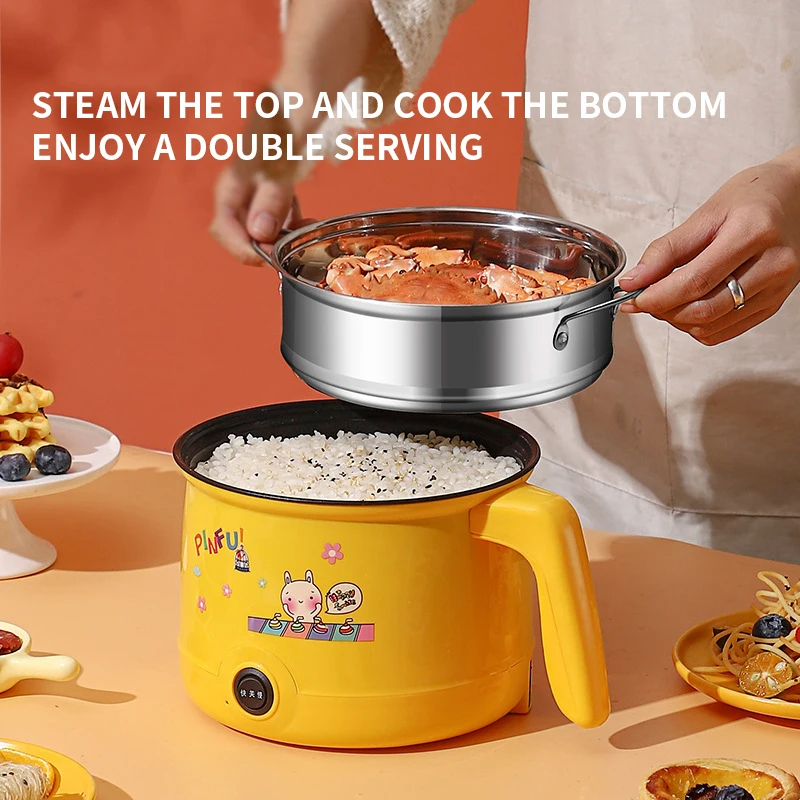 Spot Internet Celebrity Mischievous Cat Multifunctional Electric Boiling Pot, Frying, Steaming, Stewing, Instant Noodles