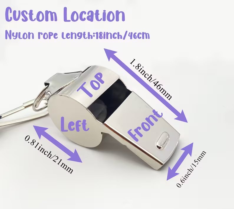 Personalized Whistle Necklace