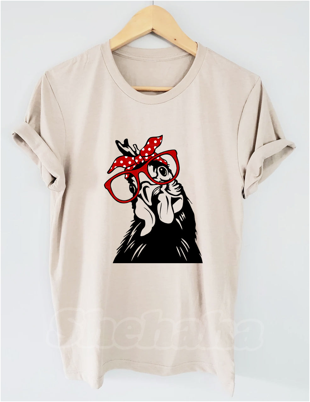 Chicken With Bandana Glasses T-Shirt