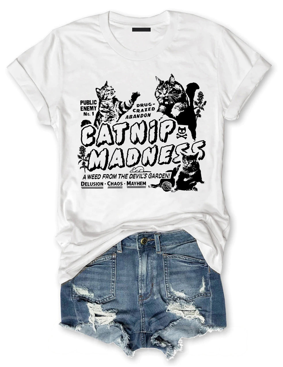 Catnip Madness Cute Cat T-shirt