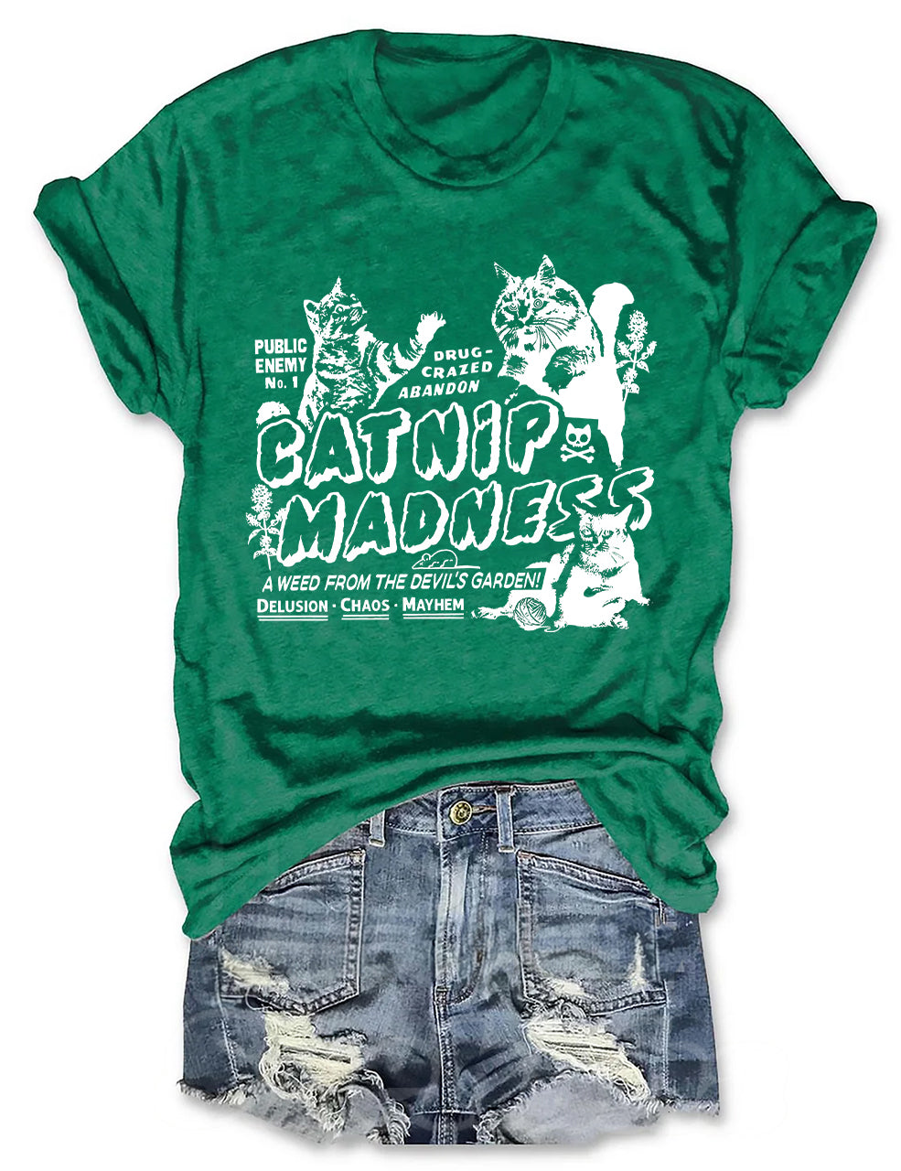 Catnip Madness Cute Cat T-shirt