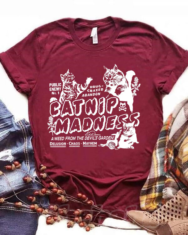 Catnip Madness Cute Cat T-shirt