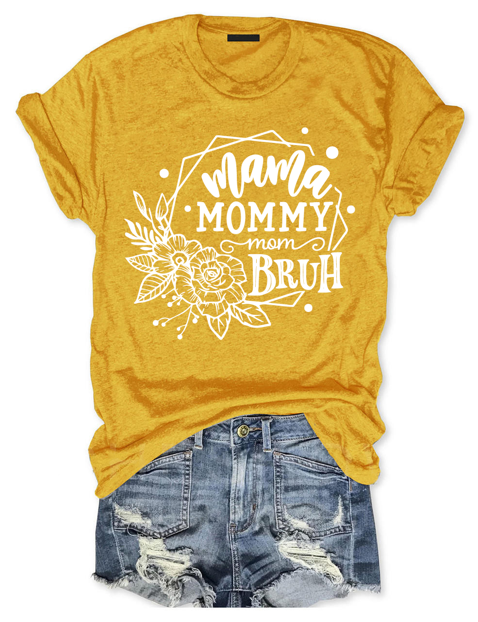 Mama Mommy Mom Bruh Flower T-Shirt