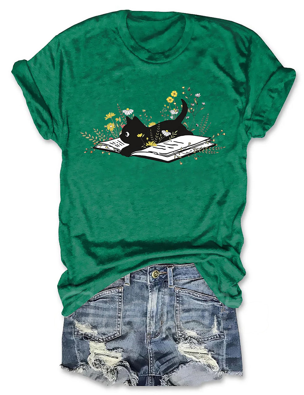 Floral Cat T-shirt