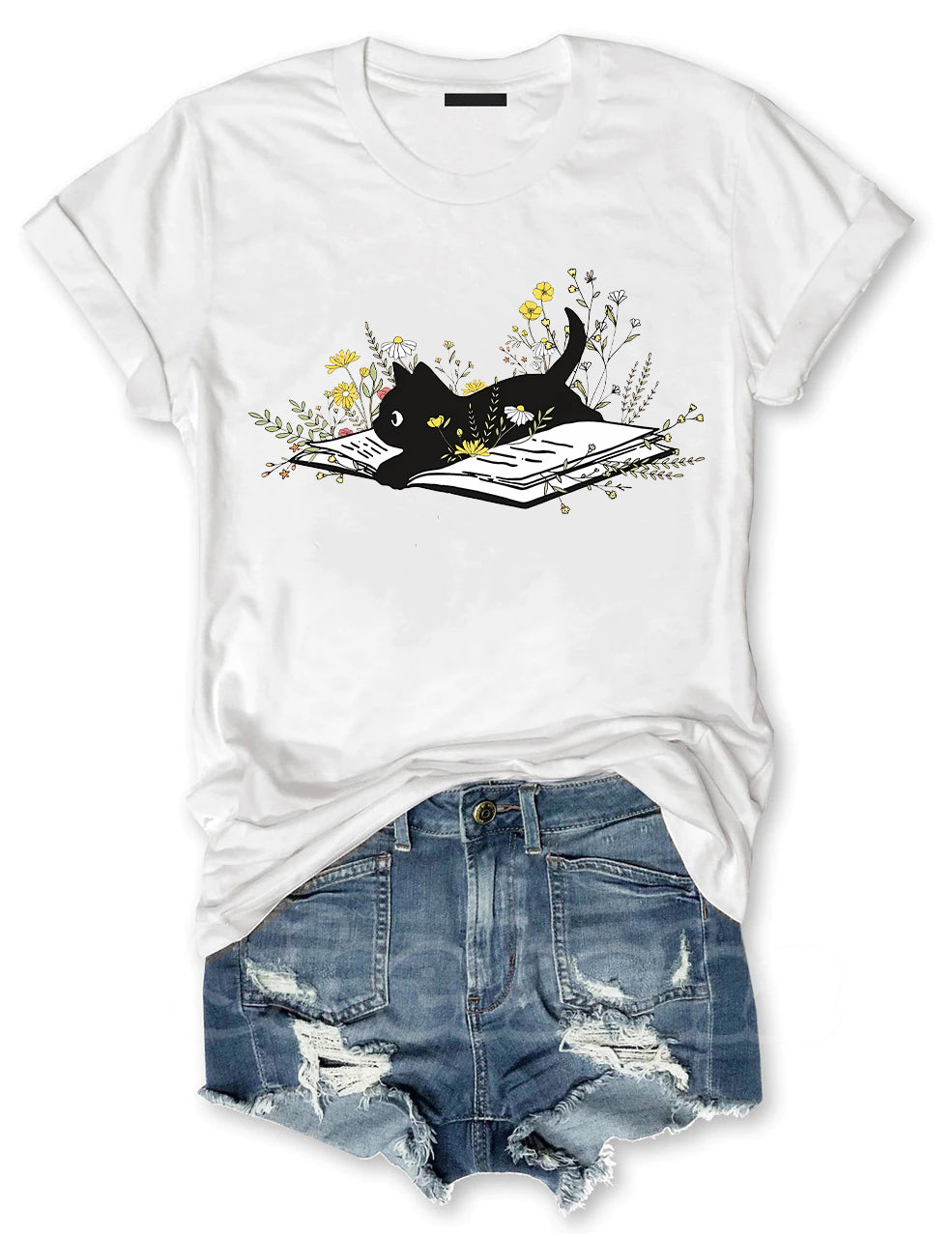 Floral Cat T-shirt