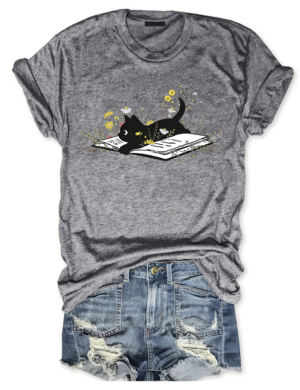 Floral Cat T-shirt