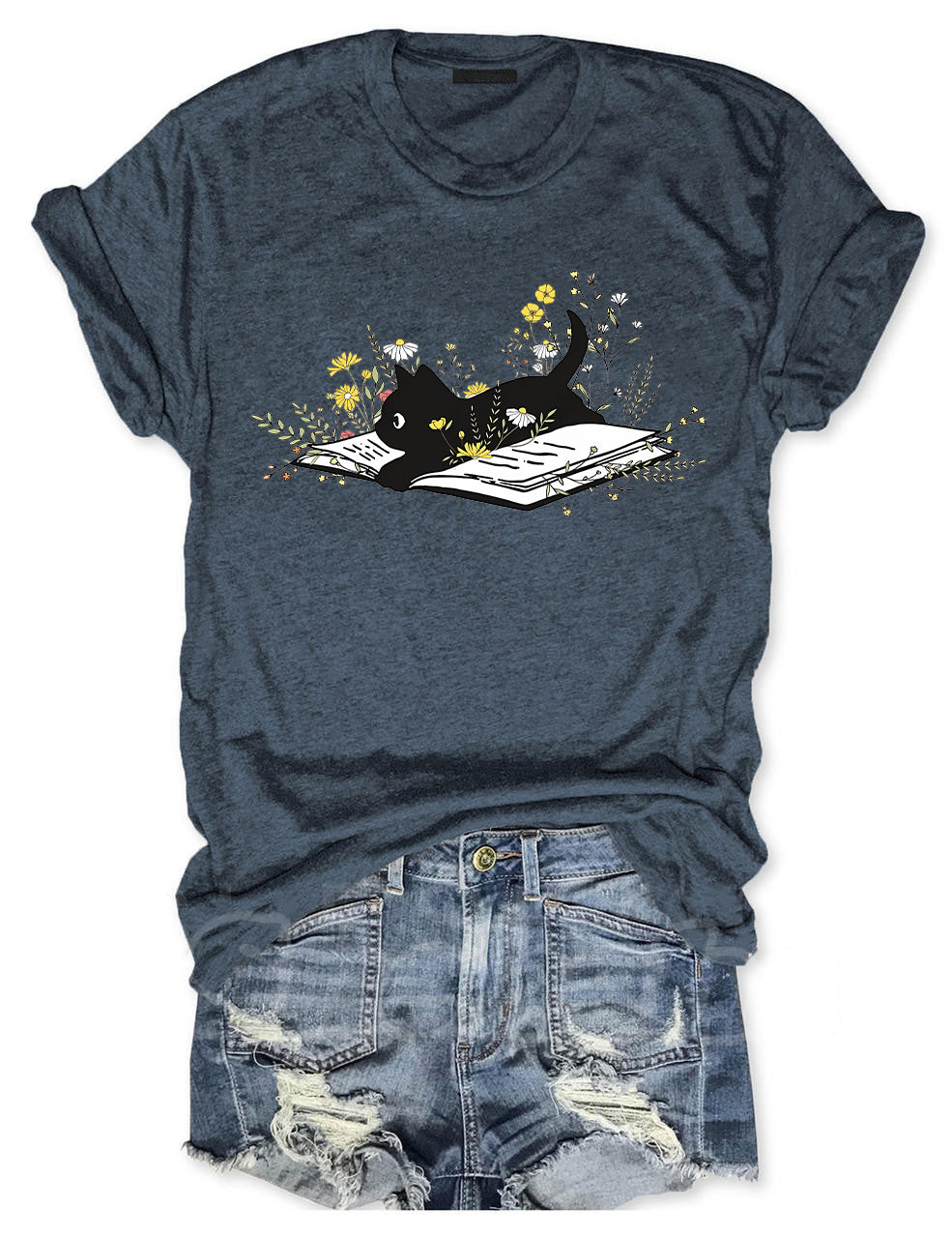 Floral Cat T-shirt