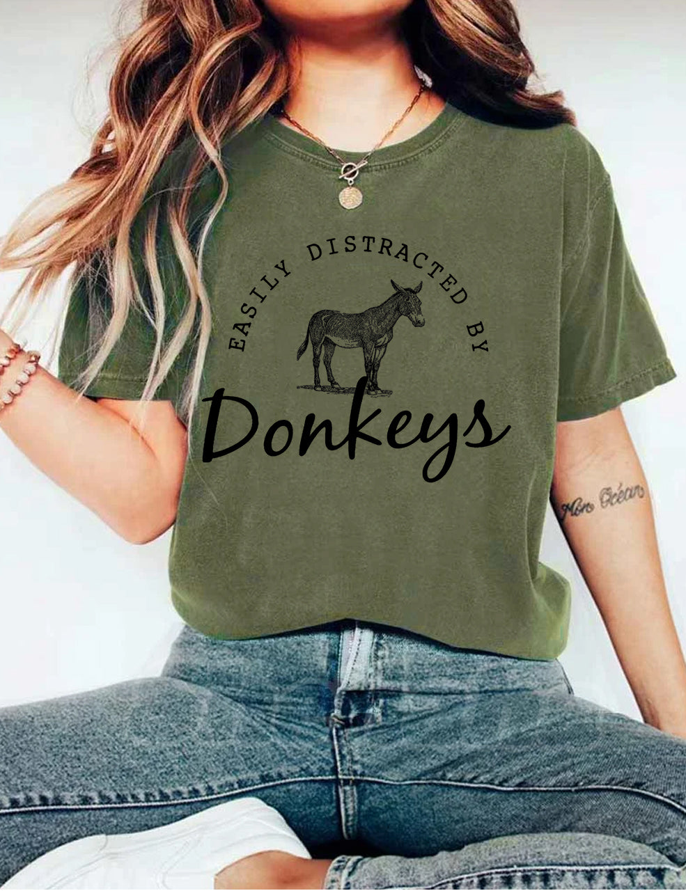 Easily Distracted By Donkeys T-shirt