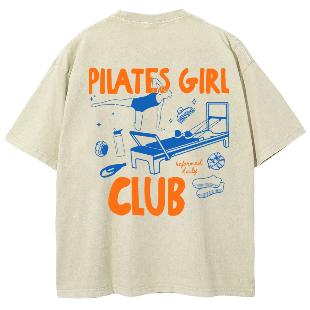 Pilates Girl Club Washed T-shirt
