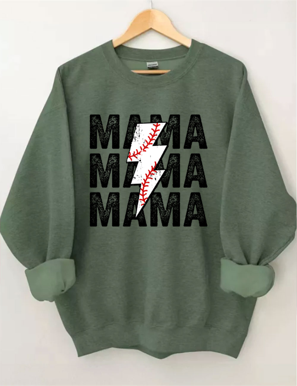 Baseball Mom Customized Number Sweatshirt