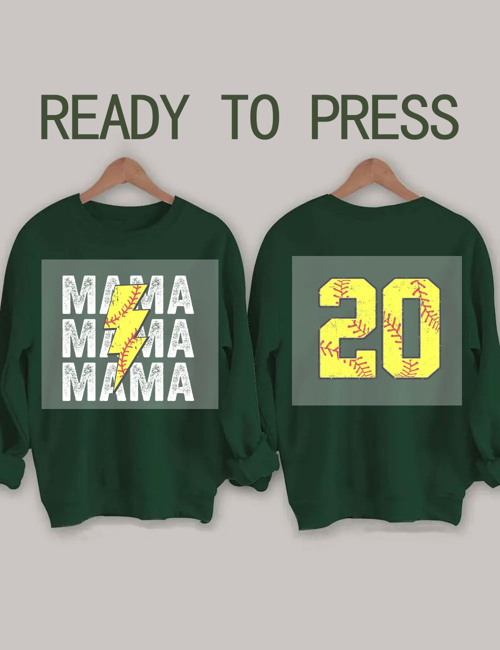 Softball Mama Personalized Number DTF Heat Transfer