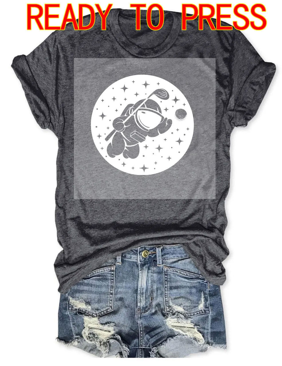 Golfing In Space DTF Heat Transfer