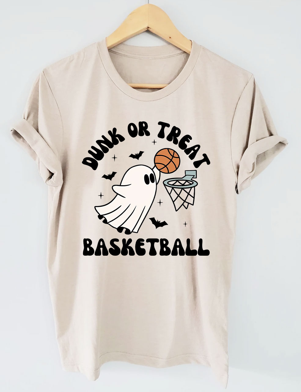 Dunk Or Treat Halloween Ghost Basketball T-shirt