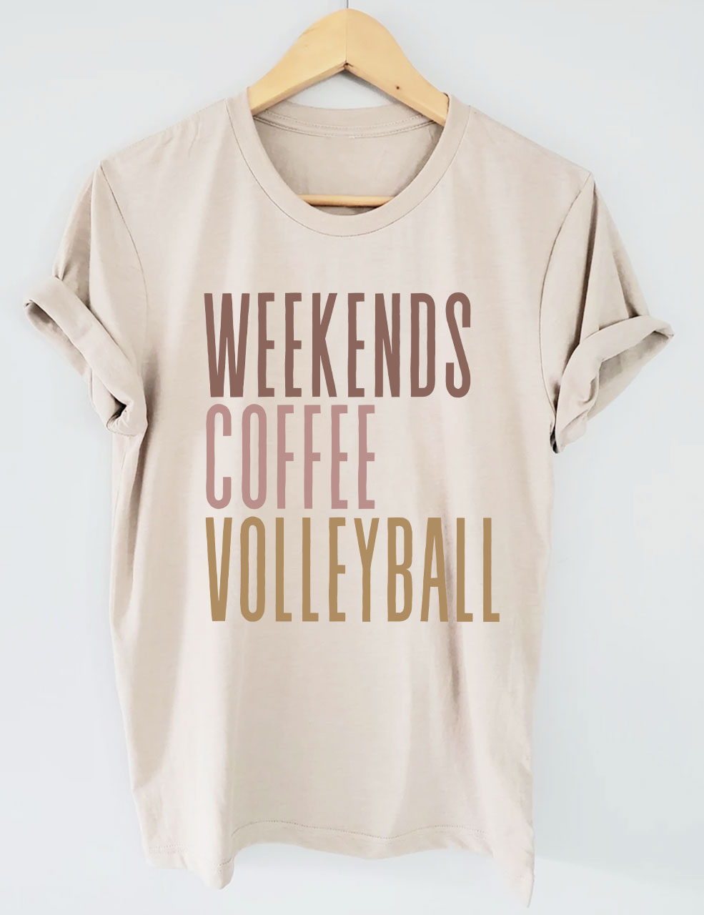 Weekends Coffee Volleyball T-shirt